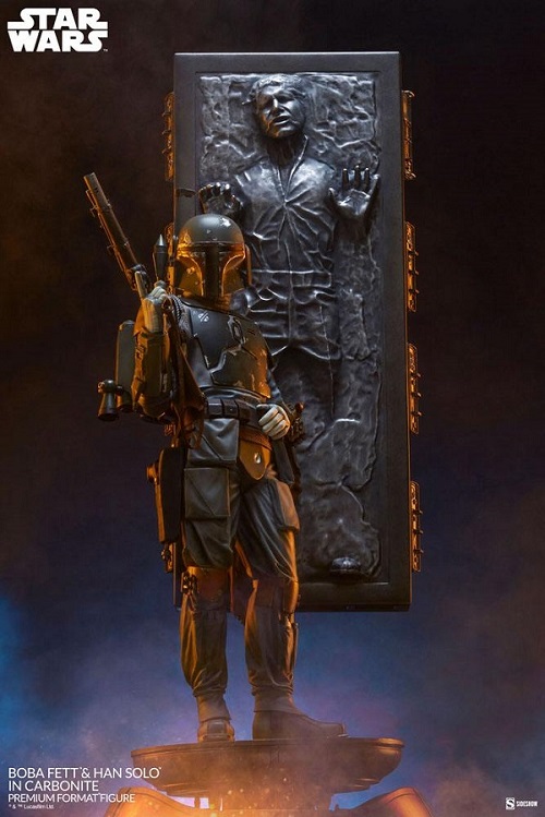BOBA FETT AND HAN SOLO IN CARBONITE - Premium Format Figure