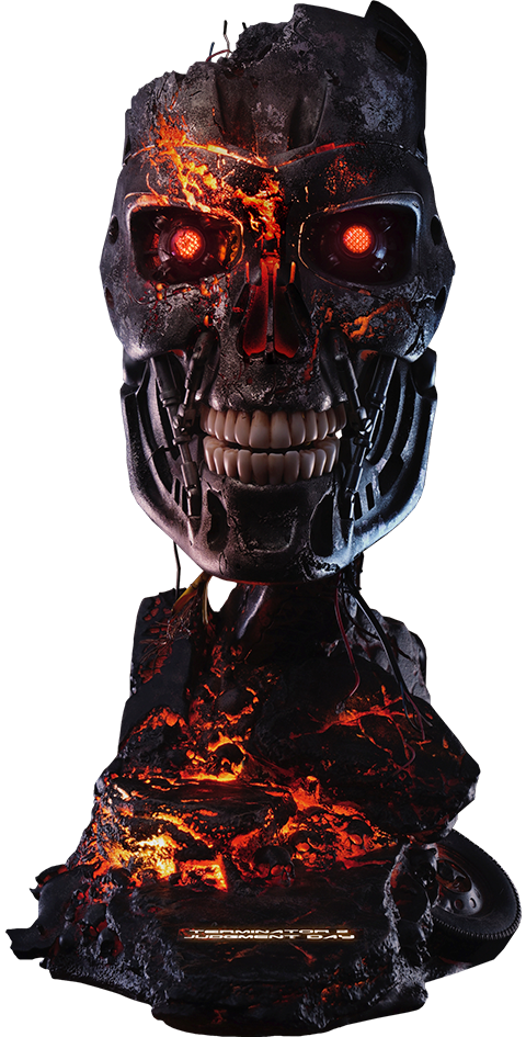 T-800 Battle Damaged Art Mask - Life-Size Bust by PureArts