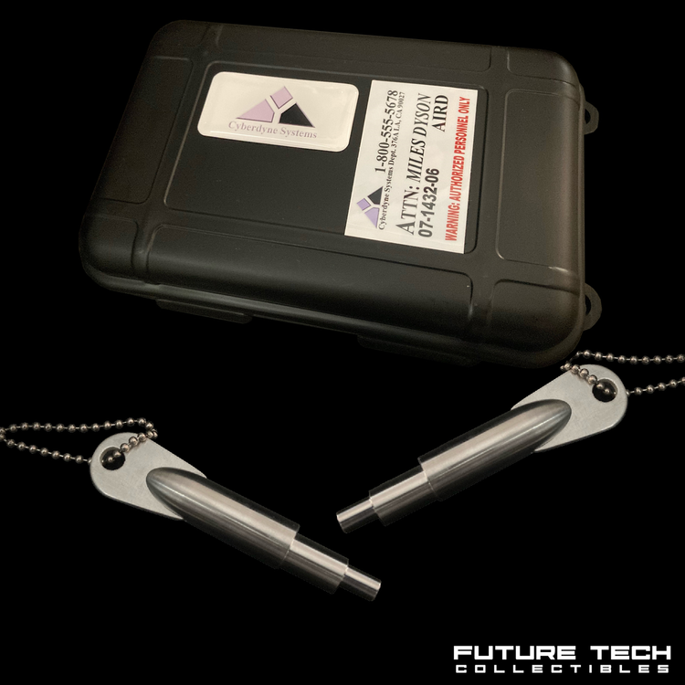 thumbnail interactive-video image 1 of Terminator Cyberdyne Skynet Inspired Keytag – Modern Era – Handmade 1 of 4