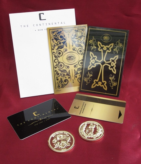 Access Card, Hotel Key Card, Gold Coin, Note Pad
